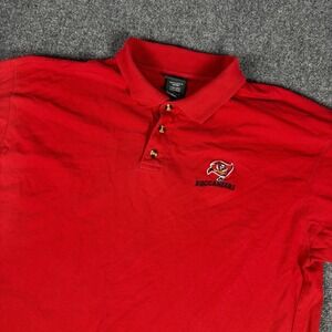 Tampa Bay Buccaneers‎ Polo Shirt Mens Y2K Red The Edge XL